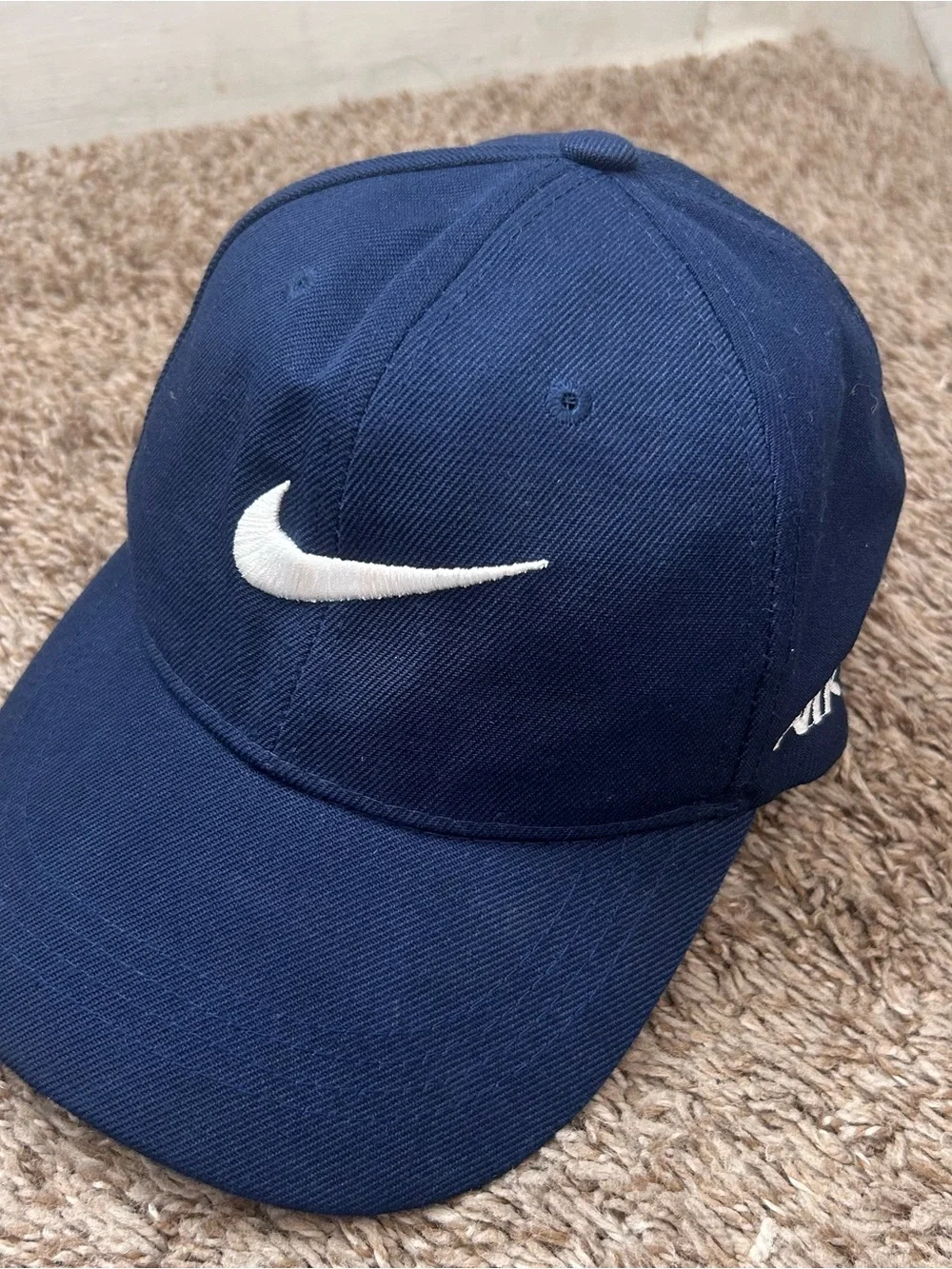 Nike Navy Blue Baseball Cap with White Swoosh